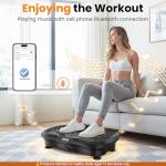 AXV Vibration Plate Fitness Platform Exercise Machine Vibrating Lymphatic Drainage Shaking Full Body Shaker Workout Vibrate Stand Shake Board Sport Gym for Weight Loss Fat Burner for Women Men