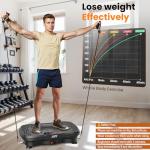 AXV Vibration Plate Fitness Platform Exercise Machine Vibrating Lymphatic Drainage Shaking Full Body Shaker Workout Vibrate Stand Shake Board Sport Gym for Weight Loss Fat Burner for Women Men