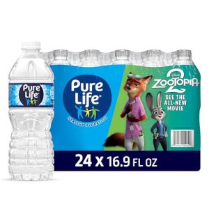 Pure Life Purified Water Bottles, 24 Pack - Still Bottled Water Enhanced with Minerals for a Crisp Taste, Plastic Bottles - 16.9 Fl Oz