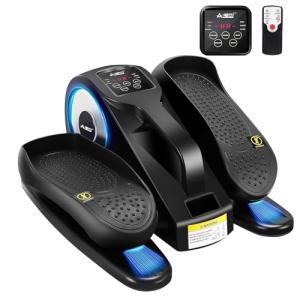 AODI Under Desk Elliptical Machine, Ellipse Leg Exerciser for Seniors Adults, Adjustable Speeds Elliptical Trainer with Remote Control, Quiet & Portable Mini Seated Pedal Exerciser for Home Office Use
