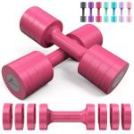 Sportneer Adjustable Dumbbells Hand Weights Set: 5 lb Dumbbell Set of 2 Each 2lb 3lb 4lb 5lb Free Weights Fast Adjust Weight 4 In 1 Weights Dumbbells Set for Women Men Home Gym Exercise Training