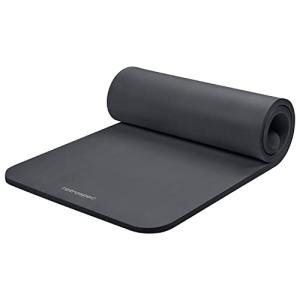 Retrospec Solana Yoga Mat 1" Thick With Nylon Carry Strap for Men & Women - Non Slip Exercise Mat for Home Yoga, Pilates, Stretching, Floor & Fitness Workouts