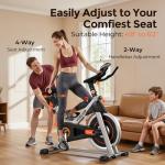 YOSUDA Indoor Cycling Bike Stationary - Cycle Bike with Ipad Mount ＆Comfortable Seat Cushion (Gray)