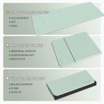 PAIDU Foldable Fitness Yoga Mat | 2/5" (10MM) Extra Thick | SGS Certified Non-Slip TPE | 76x26" Extra Long-Wide | Portable & Easy Store | for Yoga, Pilates, Home Gym & Full-Body Workouts (Matcha green + black)