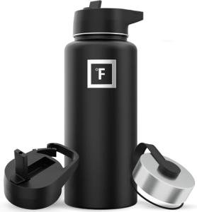 Iron Flask 32 Oz Insulated Water Bottle with 3 Lids