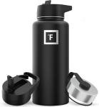 Iron Flask 32 Oz Insulated Water Bottle with 3 Lids