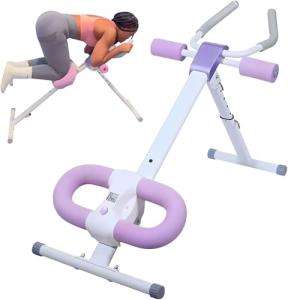 Ab Workout Equipment Abdominal Trainer, Adjustable Ab Machine at Home Gym, Foldable Abdominal Exercise Machine, Core & Ab Trainer Machine for Stomach Workout with LCD Monitor