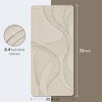 PAIDU Large Yoga Mat-72’x36’x0.4’ Extra Width ＆ Thick,Comfortable,Non-Slip Exercise Mat-Works Great on All Floor for Stretching,Yoga Studio,Gym or Home Workouts (Beige)