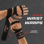 FITNESS FORCE Ventilated Gym Gloves for Men with Built-in Wrist Support for Workouts Weightlifting Gloves Workout Gloves for Women Exercise Fitness Gloves Perfect for Powerlifting, Cross Training