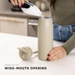 Simple Modern Water Bottle with Straw lid | Insulated Stainless Steel Thermos | Reusable Travel Water Bottles for Gym & Sports | Leak Proof & BPA Free | Mesa Collection | 34oz, Almond Birch