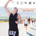 Azarxis Running Water Bottles Flask BPA Free Leakproof Hydration Vest Packs Waist Belt Replacement for Triathlon Marathon Hiking Cycling Climbing Jogging Runner (170ml / 5.7oz - 2 Pack)