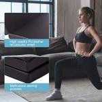 Gymnastics Tumbling Mats Portable Gymnastics Mat 3 Folding Tumbling Mat 2'x6'x1.6"Thick Yoga Mat PU Leather Exercise Mat with Carrying Handles for home Workout outdoor Yoga Gymnastic