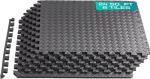 Yes4All Interlocking Foam Gym Floor Mats - Black