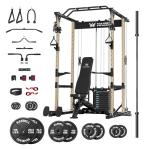 MAJOR FITNESS Power Cage Drone1 Premium- Multi-Function Power Rack for Home Gym, Squat Rack with Pull-up Bar, Cable Crossover System, J-Hooks, for Strength Training, Heavy-Duty Steel Construction