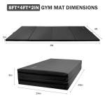Fitvids 2 Inch Folding Exercise Gymnastics Matï¼Œ Dark