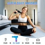 cotsoco Massage Gun, Muscle Massage Gun Deep Tissue Back Massager for Pain Relief, 20 Speeds Portable Electric Massage Device with Silent Brushless Motor, Suitable for Gym Office Home Travel(Black)