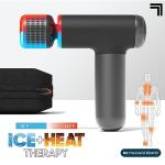 Sharper Image® Powerboost® Pro+ Hot & Cold Compact Deep Tissue Massage Gun - 6 Speed, 4 Attachments, Travel Case| Soothing Heat & Cold Therapy| Portable Lightweight Full Body Shoulder & Back Massager