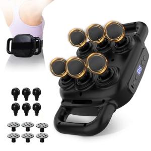 APXPF 6 Head Massage Gun - Deep Tissue Massage Gun with 50 Adjustable Intensities & 9 Modes, Electric Percussion Massage Tool for Back, Leg, Muscle Pain Relief, Ideal Gifts for Friends and Parents