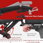 BARWING Heavy-Duty Adjustable Weight Bench