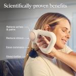 Theragun Sense Percussion Massage Gun - Deep Tissue Personal Massager with Preloaded Breathwork Routines for Stress Relief, Pain Relief & Muscle Soreness in Neck, Back, Leg, Knee, and Shoulder (White)