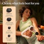 Theragun Sense Percussion Massage Gun - Deep Tissue Personal Massager with Preloaded Breathwork Routines for Stress Relief, Pain Relief & Muscle Soreness in Neck, Back, Leg, Knee, and Shoulder (White)