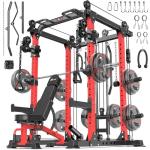 Multi-Function Power Rack with Cable Crossover