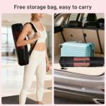 Kanonmaori Foldable Yoga Mat 72"x28"x0.25" in, 70cm Wide Non Slip Pilates Mat, 6mm Thick Travel Yoga Mat Packable, Exercise Mats for Home Workout, Folding Stretching Mat for Women and Men(pink)