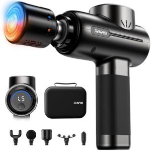 RENPHO Massage Gun with Heat and Cold, FSA HSA Eligible Percussion Muscle Deep Tissue Massager Portable with Bluetooth, Carry Case, Active+ Thermacool