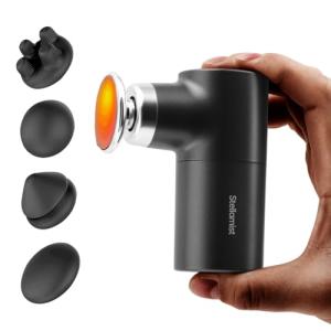 Stellamist Mini Massage Gun Deep Tissue, Portable Percussion Muscle Massager for Whole Body Back Pain Relief, Electric Handheld Sport Massager with 4 Heads