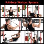 Smith Machine Home Gym, Eryntix All-in-One Power Cage with Cable Crossover, Squat Rack, LAT Pulldown & Pull-Up Bar, 2600LBS Capacity Home Gym Equipment with 18 Attachments for Strength Training