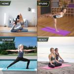 ProsourceFit Original Yoga Exercise Mat ¼” (6mm) Thick for Comfort and Stability with Carrying Straps, Non Slip –Multiple Colors