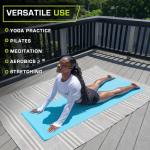 ProsourceFit Classic Yoga Mat 1/8” (3mm) Thick, Extra Long 72-Inch Lightweight Fitness Mat with Non-Slip Grip for Yoga, Pilates, Exercise