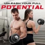 Yes4All 22.7 KG Adjustable Cast Iron Dumbbells