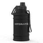 HYDRATE 43 Oz Stainless Steel Water Bottle - BPA Free Metal Water Bottle for Gym, Exercise - Water Jug with Convenient Nylon Carrying Strap and Leak-Proof Screw Cap Water Bottles for Men, Women, Adult