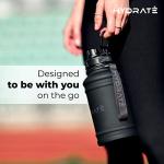 HYDRATE 43 Oz Stainless Steel Water Bottle - BPA Free Metal Water Bottle for Gym, Exercise - Water Jug with Convenient Nylon Carrying Strap and Leak-Proof Screw Cap Water Bottles for Men, Women, Adult