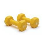 Set of 2 Yellow 8 lb Neoprene Dumbbells