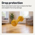 Set of 2 Yellow 8 lb Neoprene Dumbbells