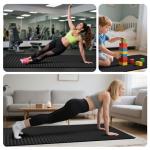 4x6ft Gym Floor Mat 10mm Thick - Large TPE/NPE Foam Workout Mat for Home Gym, Garage Floor, Yoga & Exercise - Non-Slip Eco-Friendly Fitness Mat (Black)