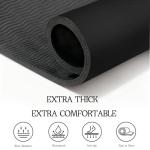 VTORY Extra Large Yoga Mat 6'x 4'x 12mm (1/2in) Thick Exercise Mat for Men and Women, Non-Slip, Durable Workout Mat for Home Workout, Yoga, Pilates, Stretching (Black)