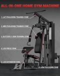 GarveeLife Home Gym Equipment Machine, Full Body Workout Machine with 150 LBS Weight Stack, Multifunctional All in One Exercise Station with Preacher Curl Pad, Leg Developer for Strength Training
