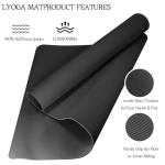 VTORY Extra Large Yoga Mat 6'x 4'x 12mm (1/2in) Thick Exercise Mat for Men and Women, Non-Slip, Durable Workout Mat for Home Workout, Yoga, Pilates, Stretching (Black)