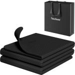 Readaeer Foldable Yoga Mat for Travel Folding Yoga Mat 6mm Thick with Carrying Bag, Non-Slip TPE Exercise Pilates Mat for 72" L x 24" W x 0.24 Inch (Black)
