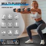 BesWin Large Exercise Mat 8' x 4'(6mm), Extra Thick Workout Mats for Home Gym Flooring, High Density Non-Slip Gym Mats Fitness Mat for Cardio, Weights, Jump Rope, Fitness - Use With or Without Shoes