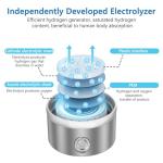 Bntuk Hydrogen Water Bottle, Portable Rechargeable Hydrogen Water Bottle Generator [Gifts for Him Her], Hydrogen Water Machine for Home Travel Office Exercise (Silver)