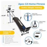 TOTAL GYM APEX G3, Slim-Frame Incline Bodyweight Training Home Exercise Machine, w/ 8 Levels of Resistance, Squat Stand, & Basic Accessory Set