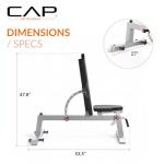 CAP Barbell Deluxe Round Back Weight Bench