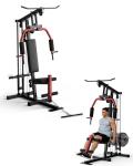 5-in-1 Multifunctional Home Gym Equipment: Full Body Workout Machine with LAT Pulldown, Chest Press, Leg Extension & Seated Row | 300 LB Capacity | Fits 1 in & 2 in Weight Plates (Not Included)