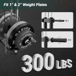 5-in-1 Multifunctional Home Gym Equipment: Full Body Workout Machine with LAT Pulldown, Chest Press, Leg Extension & Seated Row | 300 LB Capacity | Fits 1 in & 2 in Weight Plates (Not Included)