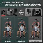 5-in-1 Multifunctional Home Gym Equipment: Full Body Workout Machine with LAT Pulldown, Chest Press, Leg Extension & Seated Row | 300 LB Capacity | Fits 1 in & 2 in Weight Plates (Not Included)