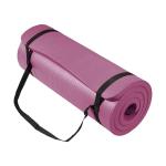 BalanceFrom Yoga Mat, 1 Inch Extra Thick High Density Exercise Mat, Anti-Tear Exercise Yoga Mat with Carrying Strap, Suitable for Various Yoga Exercises, Deep Wine